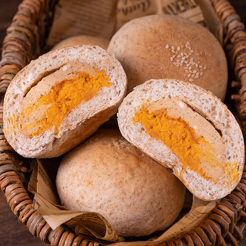 好吃强推！肉桂咸蛋黄卡仕达肉松包代餐饱腹的纯手工手作全麦欧包