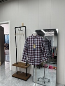 磨毛设计秋冬少年 宽松休闲衬衫 男士 英伦复古格子长袖