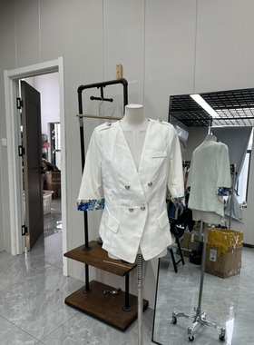 简约白色西服外套气质小香风通勤高级春秋精致款