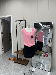 无袖 圆领连衣裙松紧腰蕾丝拼接甜美时尚 显瘦 款 夏季