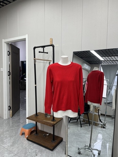 大红色针织衫 百搭亲肤柔软舒适秋冬显白亮色 套头款