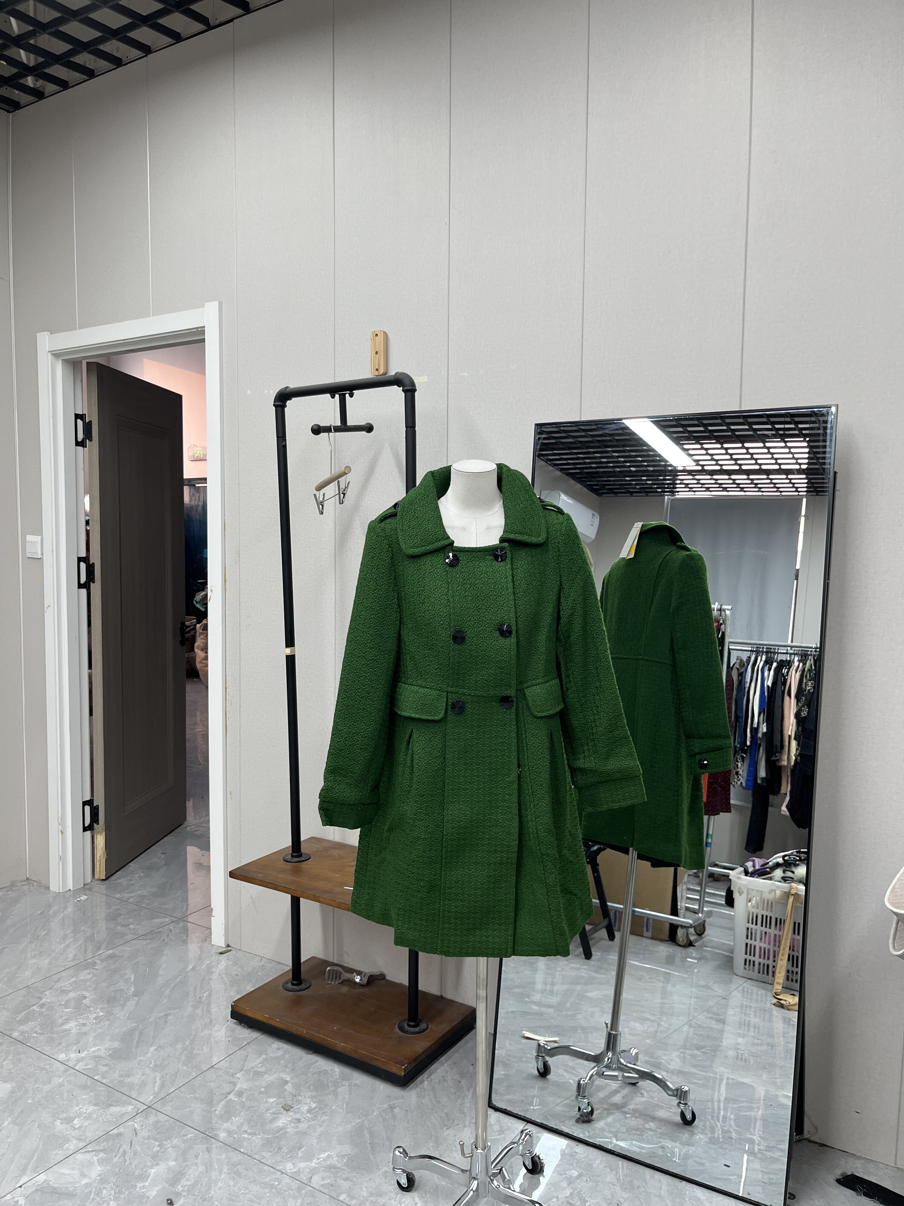 复古双排扣长款呢料外套百搭精致显白高品质秋冬款,女装/女士精品,上衣,淘宝优惠券,粉丝福利购,淘宝优惠卷