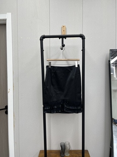 气质通勤辣妹性感下摆蕾丝款 高级黑色包臀裙夏季 款