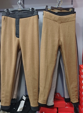 宝驰鹿王男士冬季保暖裤三层100%驼绒织片机洗高腰男棉裤25621