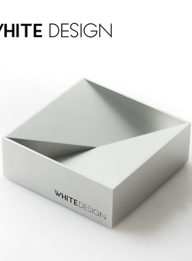 WhiteDesign创意金属建筑感铝合金烟灰缸不锈钢笔筒桌面摆件礼品