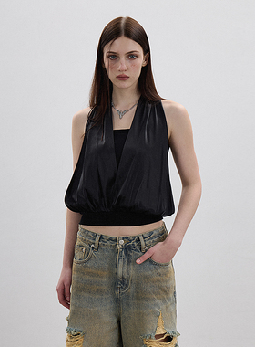 AE30 Saint 多种穿法拼接挂脖上衣 修身绑带抹胸 2025SS