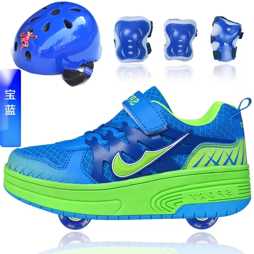 Сбежавшие туфли для мальчиков весна и летних автоматических сингл -шкивов.