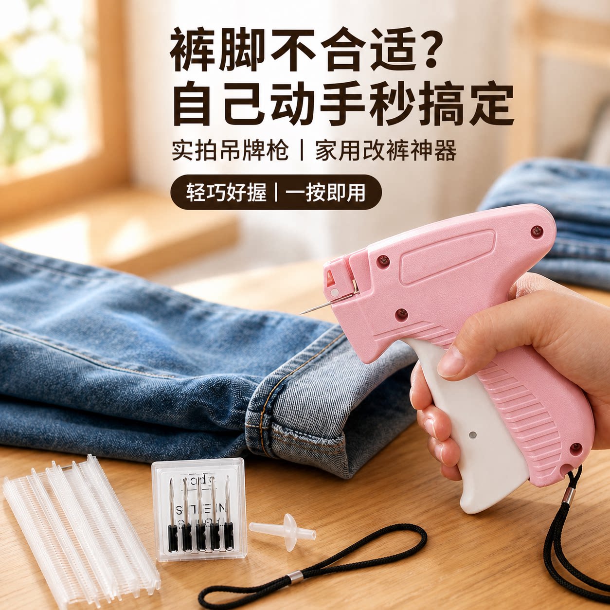 吊牌标签抢打商标的枪胶针枪裙子太长改短神器胶针改码大小改裤子