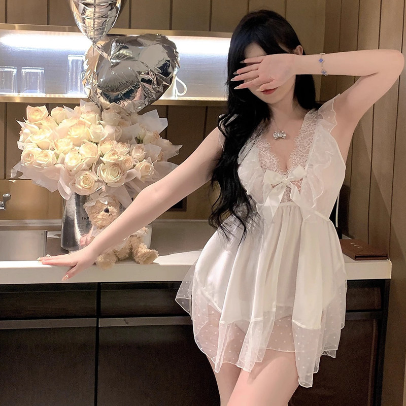 玫瑰人生/睡衣女2025新款夏天冰丝吊带收腰纯欲风度假女生连衣裙