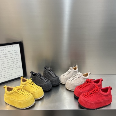 卡皮巴拉单鞋女鞋2026新款磨砂皮大头系带休闲低帮鞋内增高勃肯鞋