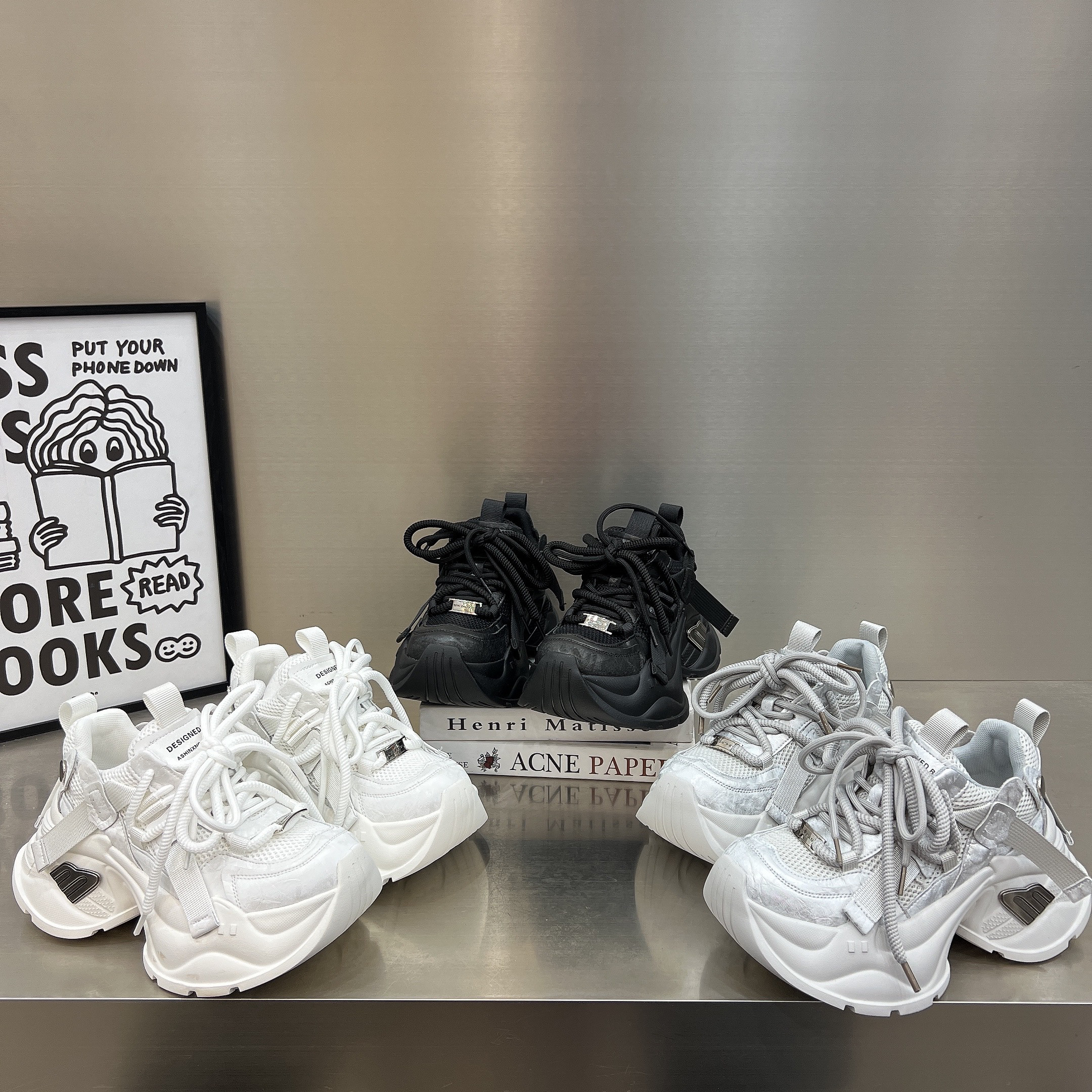 7cm厚底增高老爹鞋女2026春季新款系带透气网面超轻休闲鞋运动鞋