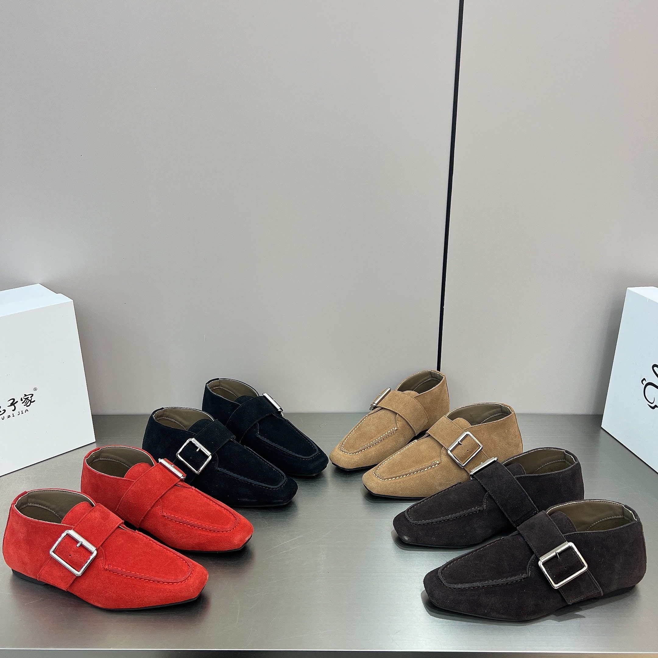 欧货磨砂皮休闲款乐福鞋女2026新款皮带扣平底单鞋个性休闲小皮鞋,女鞋,乐福鞋（豆豆鞋）,淘宝优惠券,粉丝福利购,淘宝优惠卷