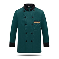 Длинные рукава с тремя седьмыми зелеными топами