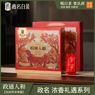 政名白茶政和白茶2020年春茶寿眉5年花果香老白茶150g礼盒装