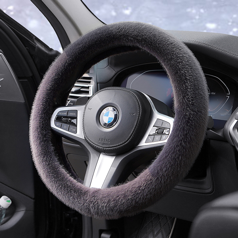 方向盘套冬季毛绒2025新款方向盘把套毛绒高级感保暖车把套保护套