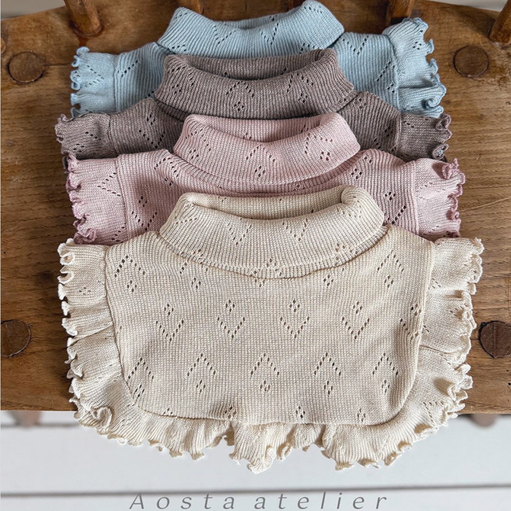 韩国进口婴幼童女宝宝可爱甜美高领披肩内搭秋冬假领围脖AOSTA