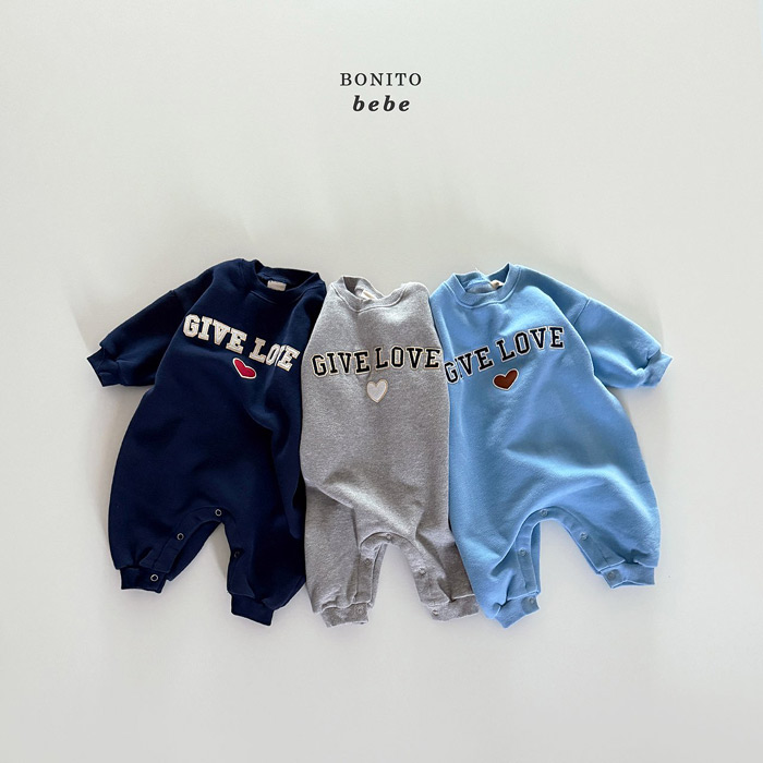 现货韩国进口婴儿简约字母刺绣加绒爬服卫衣冬款韩系休闲连体衣