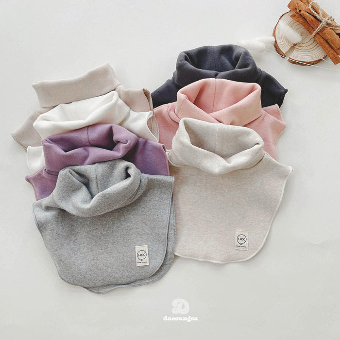 韩国进口儿童秋冬防风高领小披肩男女童百搭磨毛纯棉内搭假领