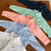 款 韩国进口婴幼童装 春秋男童经典 休闲POLO领衬衫 帅气翻领衬衣 时尚