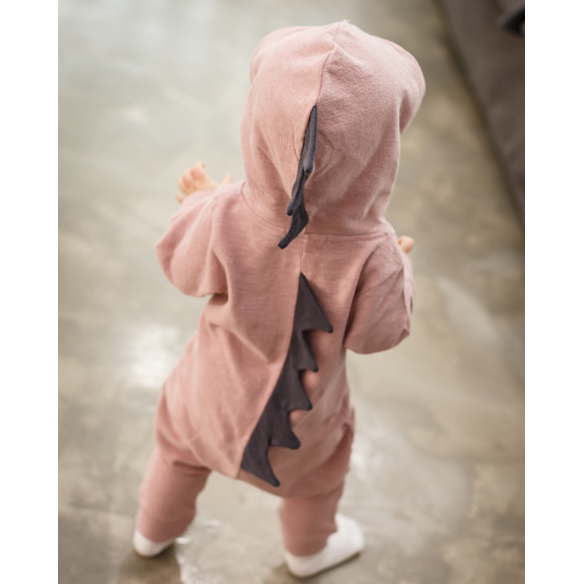 现货韩国进口婴儿可爱恐龙连体衣宝宝图造型爬服春秋卖萌外出服