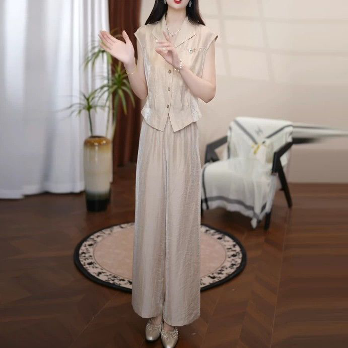 2026新款时尚套装女夏季今年流行爆款时髦洋气妈妈高级感两件套裤