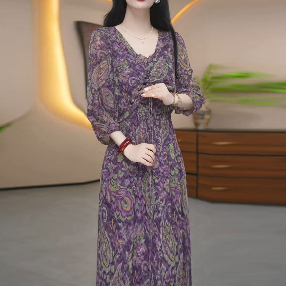 2026新款夏季超好看薄款短袖显瘦背心裙套装时尚碎花两件套套裙女