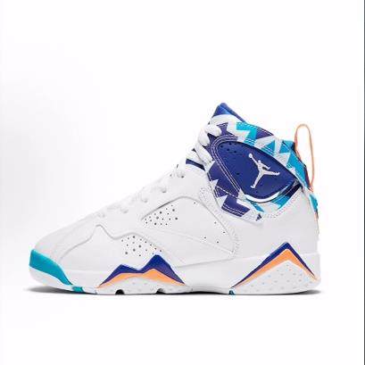 Jordan Air Jordan 7 Chlorine Blue  中帮 儿童篮球鞋 男女同款