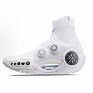 LiNing李宁 WOW 9 Infinity x DFT联名高帮篮球球鞋男款白武士