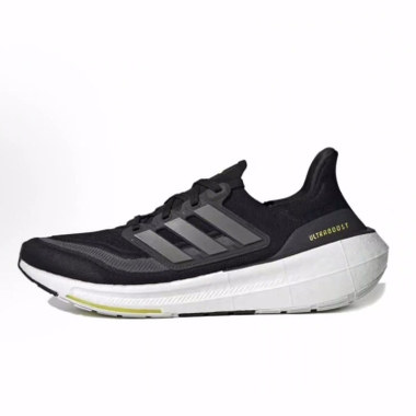 adidas Ultraboost Light 舒适 织物 低帮 跑步鞋 男女同款 黑色