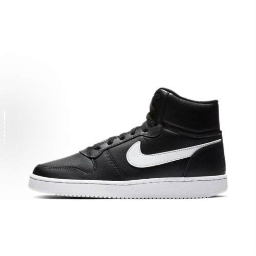 Nike EBERNON Mid White Swoosh 中帮 板鞋 女款 黑白 AQ1778-001