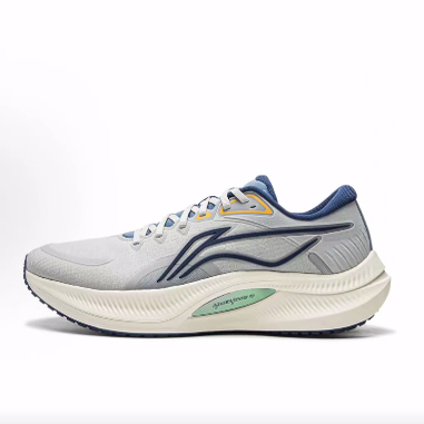 LiNing李宁 越影4 软稳定减震耐磨透气 低帮跑步鞋 男款 灰蓝