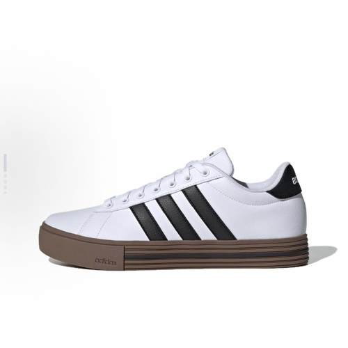 adidas Daily 4.0 板鞋 男女同款 白黑色JR0077