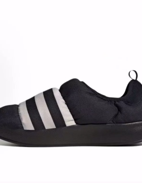 adidas originals Puffylette  低帮 生活休闲鞋 男女同款 黑色