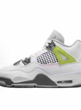 Jordan Air Jordan 4 Retro 柔软舒适  低帮 儿童篮球鞋 白色