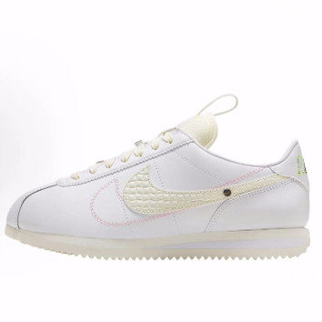 Nike Cortez系列 23舒适运动 耐磨 低帮 休闲跑步鞋 女款 白色