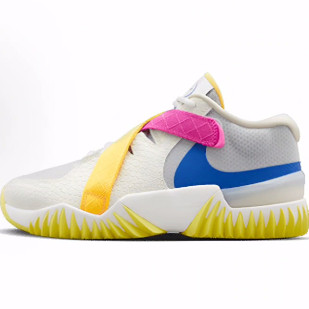 Nike Zoom Court Dragon 实战 减震耐磨 低帮 篮球鞋 男款 灰白黄