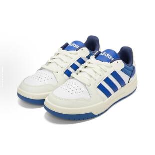 adidas neo Entrap 舒适百搭 低帮 板鞋 女款 白蓝HR1931