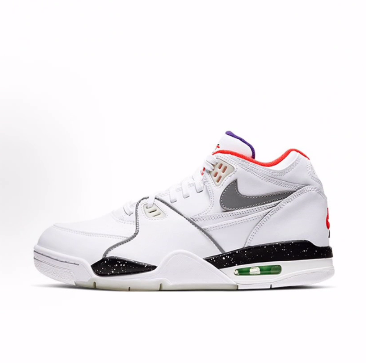 Nike Air Flight 89  中帮 复古篮球鞋 男款 白镭射