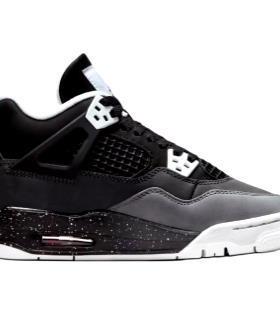 Jordan Air Jordan 4 Retro  高帮 儿童篮球鞋 黑色 男女同款