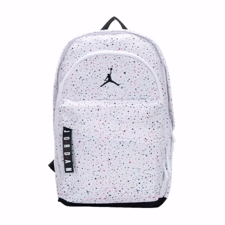 Jordan 满天星 涤纶 书包背包双肩包 中号 男女同款情侣款 白色