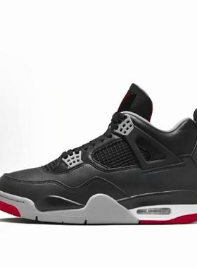 Jordan Air Jordan 4 Bred Reimagined 中帮 复古篮球鞋 男女同款