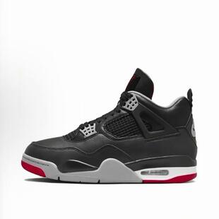 Jordan Air Jordan 4 Bred Reimagined 中帮 复古篮球鞋 男女同款