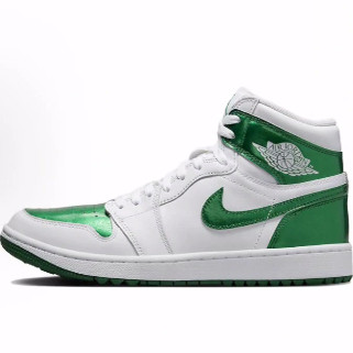 Jordan Air Jordan 1 High  潮流 高帮高尔夫球鞋 男女同款白绿