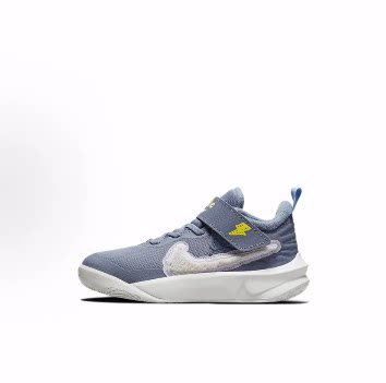 Nike Team Hustle D 10 Dream 低帮 篮球鞋 蓝白色 中小童