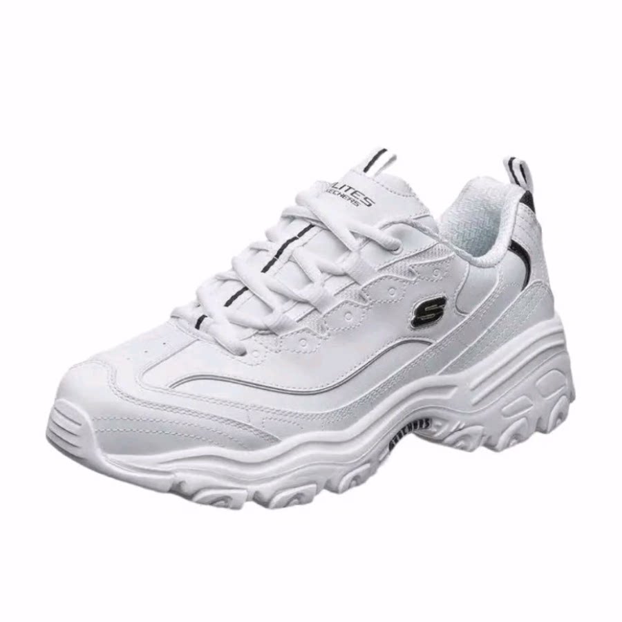 Skechers斯凯奇 D'LITES 1.0 厚底 增高 生活休闲鞋 男款 白色