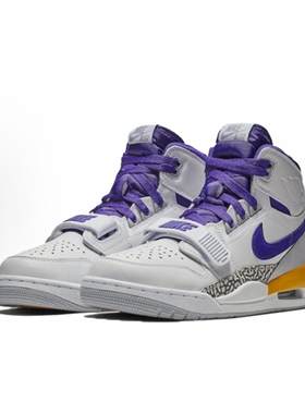 Jordan Legacy 312 皮革 减震防滑耐磨 高帮 复古篮球鞋 男款