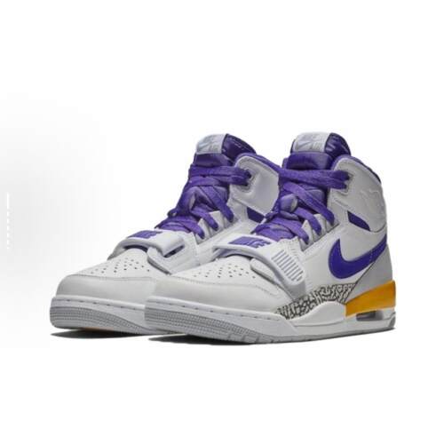 Jordan Legacy 312 皮革 减震防滑耐磨 高帮 复古篮球鞋 男款