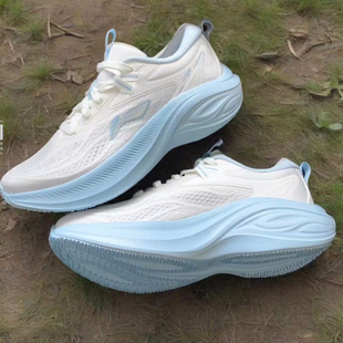 LiNing李宁 凌波 柔软回弹减震耐磨轻便 低帮跑步鞋 女款 白蓝