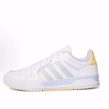 adidas neo Entrap 舒适 低帮 板鞋 女款 白黄紫
