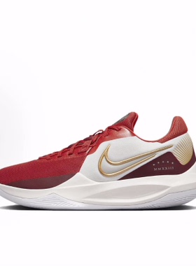 Nike Precision 6精密6时尚百搭减震防滑 低帮篮球鞋男款红白